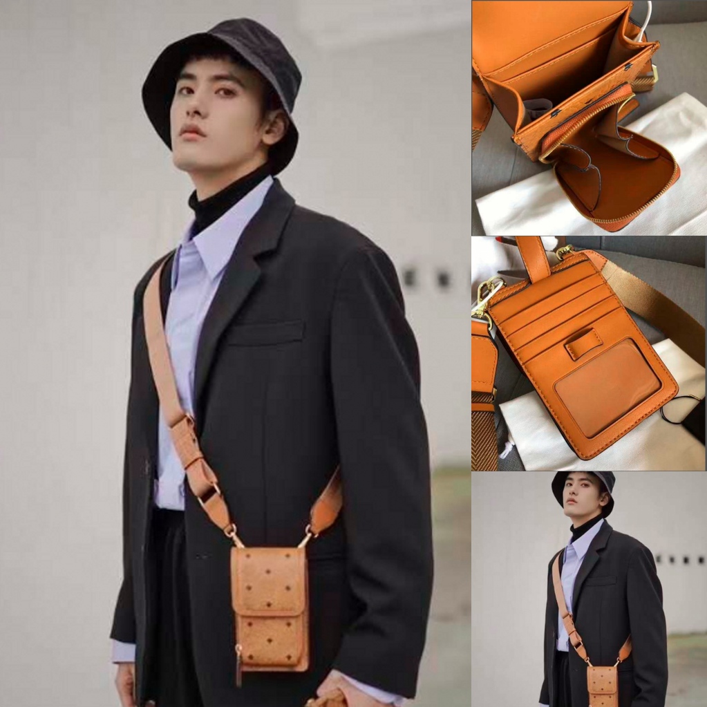 

Classic printed camera bag, multifunctional men mobile phone bag, ladies large capacity messenger bag, high quality designer shoulder bag, Brown