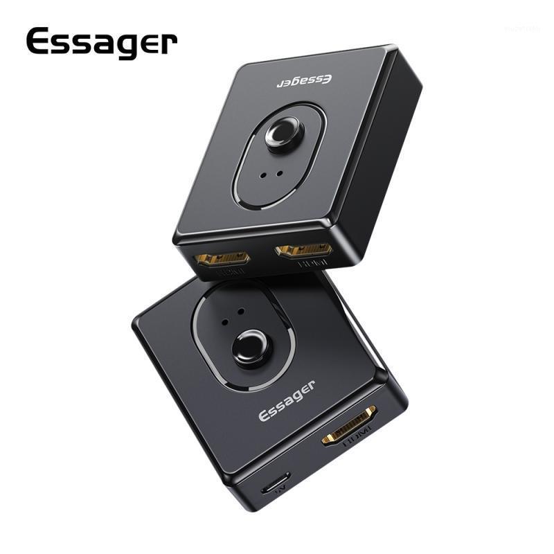 

1 Pc New Essager Splitter Switch Bi-Direction 4K 2.0 Switcher 1x2 / 2x1 Adapter 2 In 1 Out Converter For PS5 PS4 HD TV1