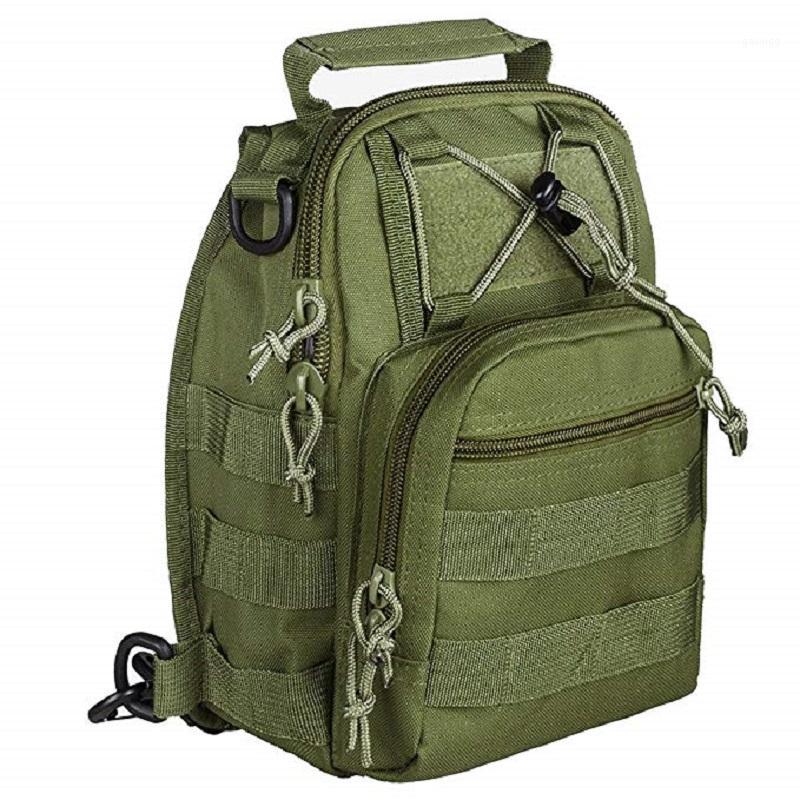 

One-shoulder messenger bag, camouflage, army green, multi-pocket, suitable bag1, Black