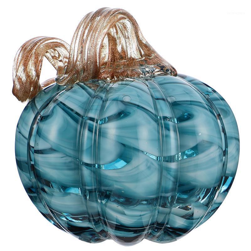 

1Pc Pumpkin Ornament Practical Creative Decorative Pumpkin Decor Glass Craft Desktop Ornament for Office Hotel Household1