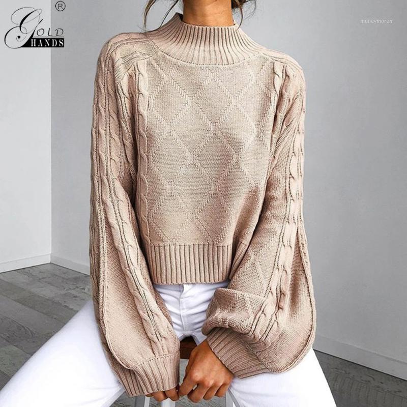

Gold Hands Winter Autumn Casual Solid Women Sweater 2019 New Fashion Loose Long Sleeve Pullovers for Women Knitted Pull Jumper1, Black