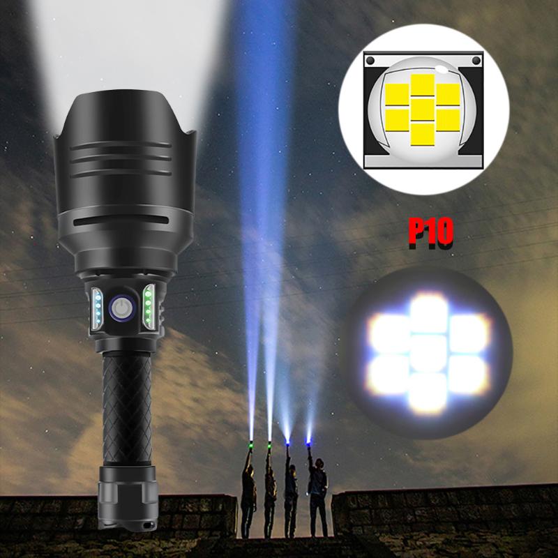 

Super Bright 7 Core P10 Led Torch 18650 Usb Rechargeable Accessories Household 2021 New Arrivals Best Sell