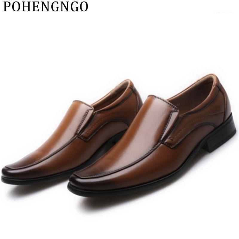 

2020 Spring Autumn New Men's Business Slip-on Shoes Wedding Men Oxford Shoes fashion Groom Dress Party Men1, Black
