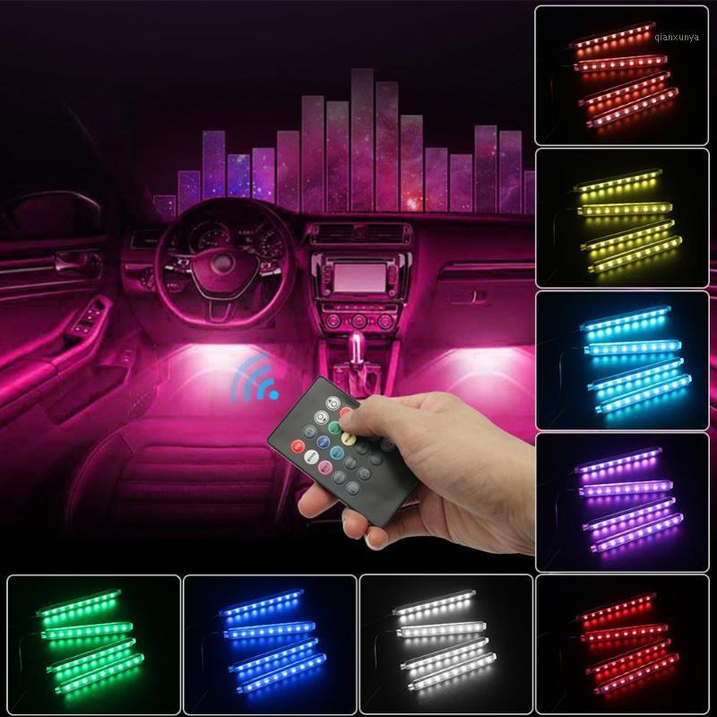 

Car styling Decoration Light Interior Floor Foot LED Atmosphere RGB Neon Strip for E39 E46 E52 E53 E60 E90 F01 F20 F10 F301, As pic