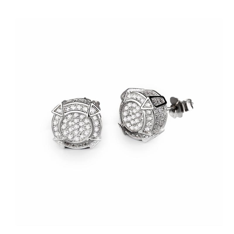 

Stud ICED Earring Hiphop Sterling Silver