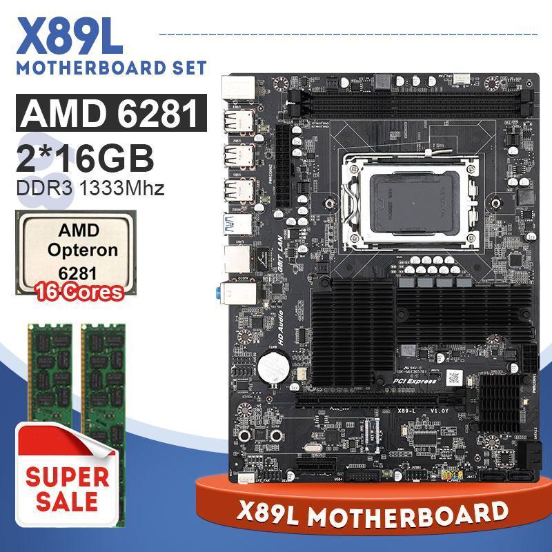

AMD X89 G34 Socket Motherboard set with 2*16GB=32GB DDR3 1333mhz Memory and AMD Opteron 62811