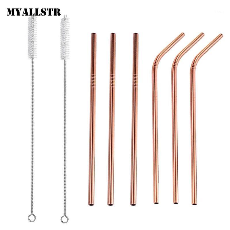 

8Pcs Reusable Creative Stainless Steel Drinking Straws for Beverage Coffee1