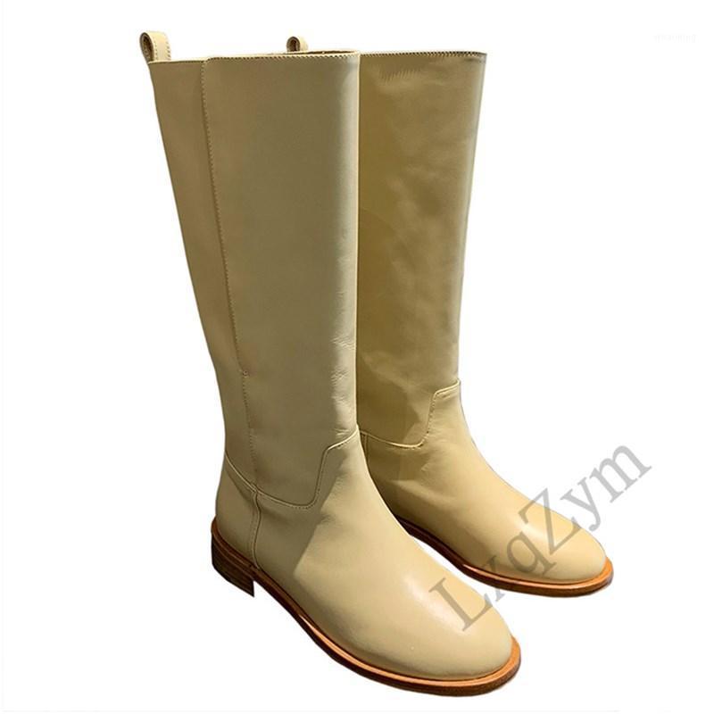 

Winter Slip On Long Tube Boots Women Top Quality Cow Leather Knee High Round Toe Knight Female Shoes Popular Brand Handmade1, As show