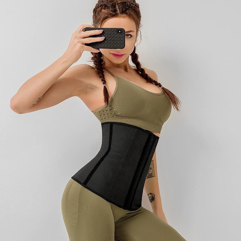 

Women Slimming Body Belt Waist Trainer Body Shapers Corset Waistband Trimmer Fitness Workout Slimming Corset Wrap Shapewear, Black