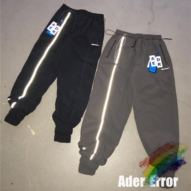 

ADER ERROR Jogger Pants Men Women Side White Stripe Reflective Stripe Sweatpants Adererror Tracksuit Trousers Inside Tag, Black