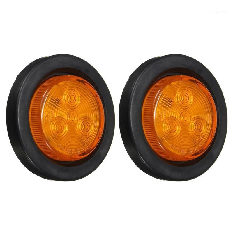 

Trailer Round Side Marker Indicators Light Signal Lamp LED Emergency Lights