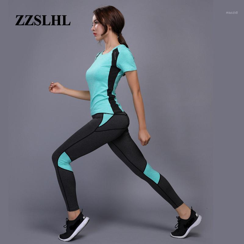 

Sexy Yoga Set sports wear for women gym TShirt + Pants Breathable Gym Workout Clothes Compressed Yoga Leggings Sport Suit1, Graytshirt
