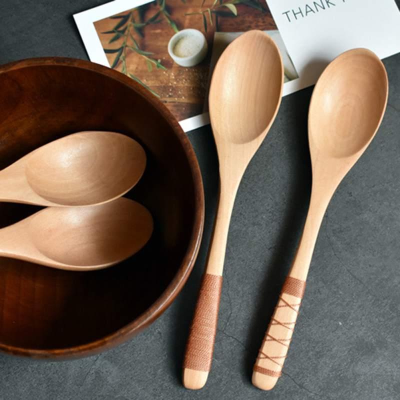 

Rice Spoon Kitchen Soup Spoons Eco-friendly Dinner Spoon Wooden Non-slip
