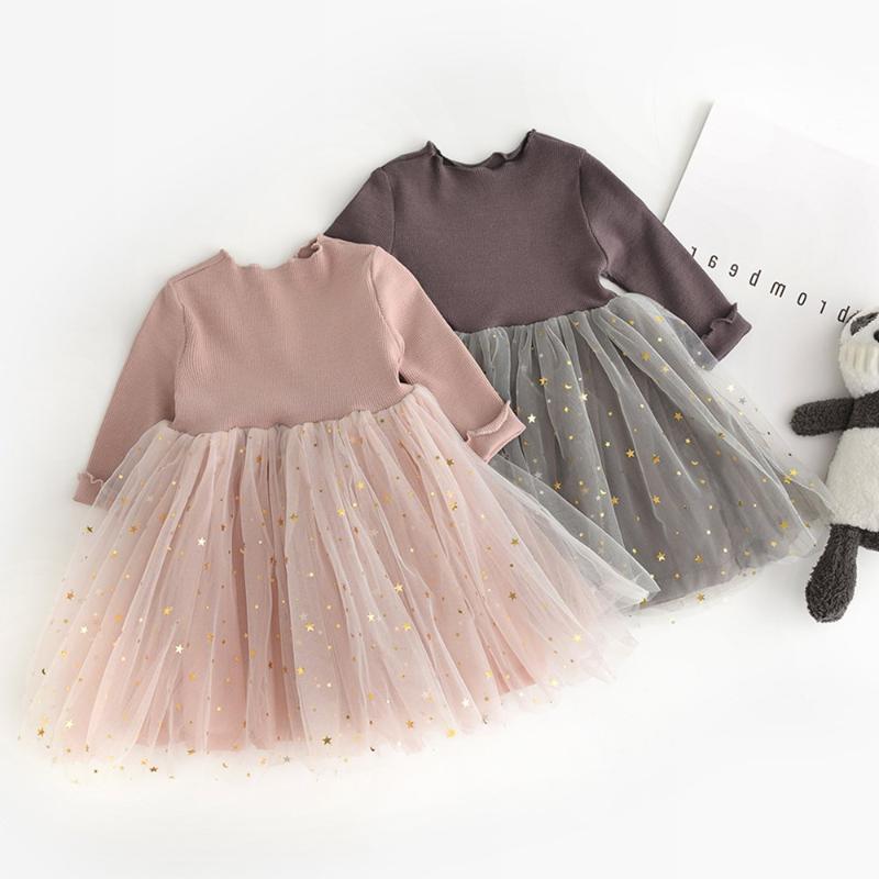 

Girl's Dresses Baby Girls Autumn Dress Children Long Sleeve Casual Clothing Soft Cotton Winter 12M 24M Born Birthday Party, Red;yellow