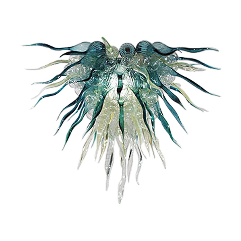 

Factory direct green and white art glass pendant lights living room bedroom home decoration hand blown glass chandelier lighting fixture