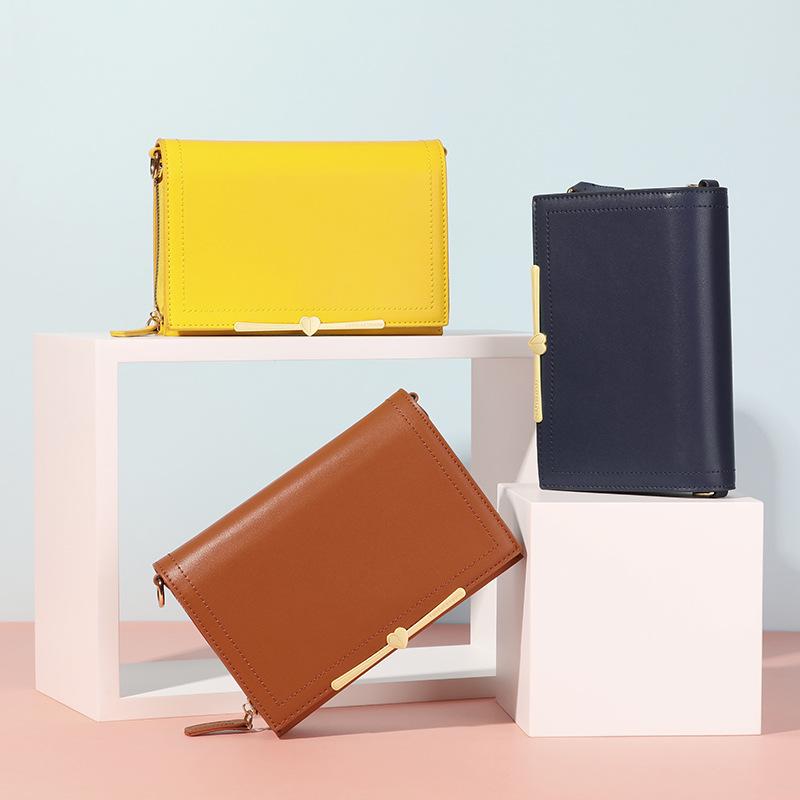 

Shoulder Bag New 2021 Fresh Lady One-shoulder Oblique Cross-bag Women Long-style Fashion with Mobile Phone Wallet Handbag, Gray