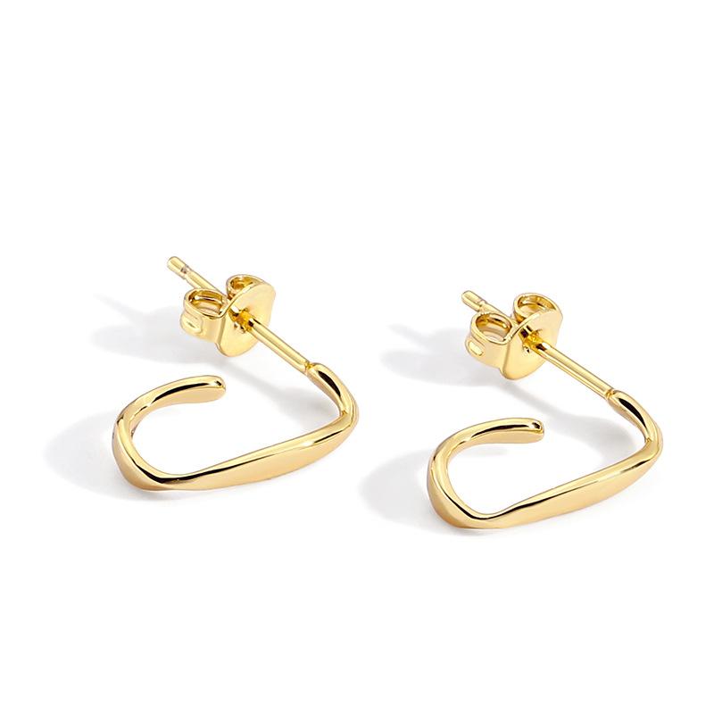 

New Geometric Stud Earrings Silver Color Korea Simple Earrings For Women Jewelry