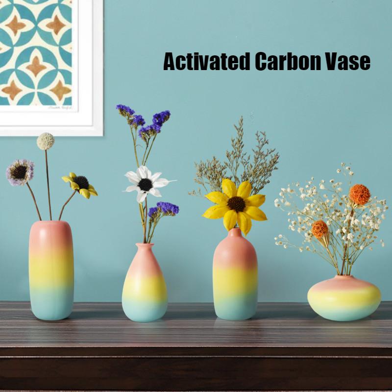 

Nordic Jingdezhen Ceramic Activated Carbon Vase Flower Arrangement Dried Flower Simple Creative Hydroponic Device