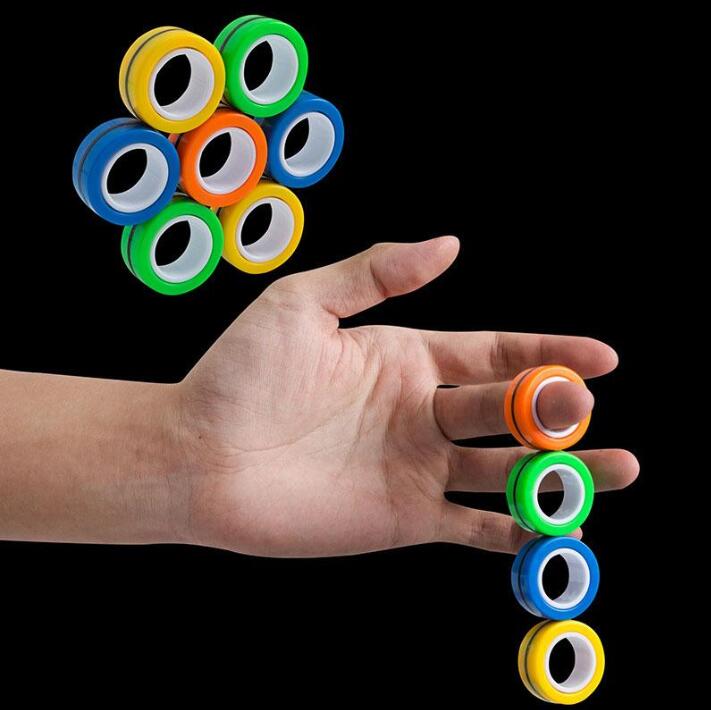 

Novelty EDC Finger Fidget Spinner Ring Unzip Bracelet Fingertip Rotating Spinner Gyro Stress Relief Spinner Magnetic Decompression Toy
