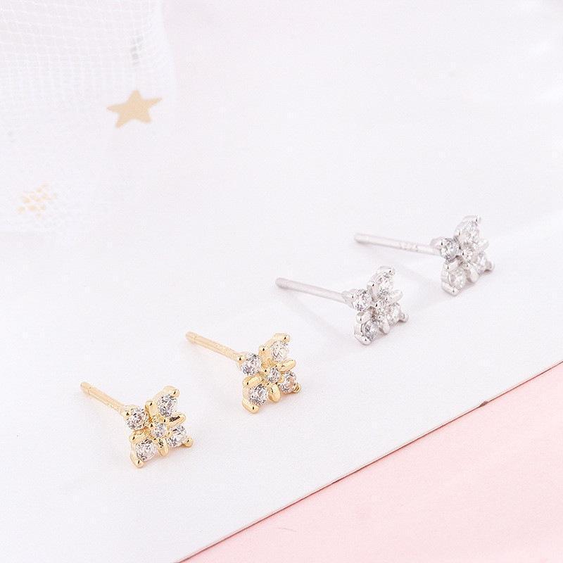 

Earrings Tragus Ear Stud Zircon Cute 1 Pair Piercing Steel, Golden;silver