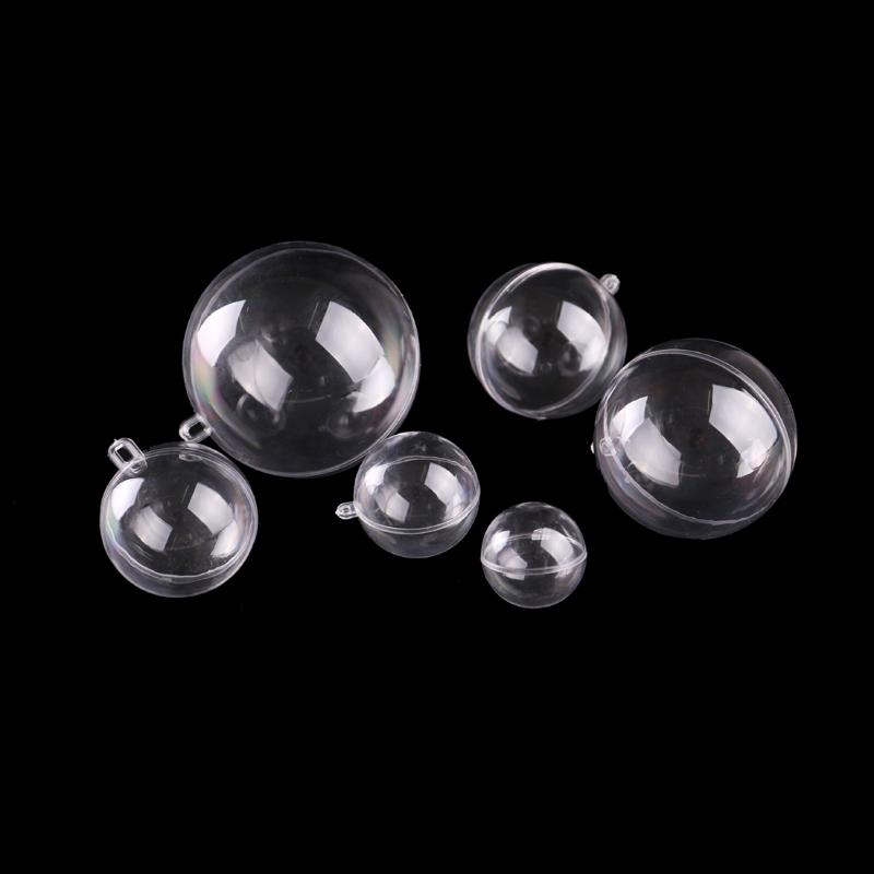 

Useful Christmas Candy Ball Decorations Ball Transparent Can Open Plastic Christmas Clear Bauble Ornament Gift Present