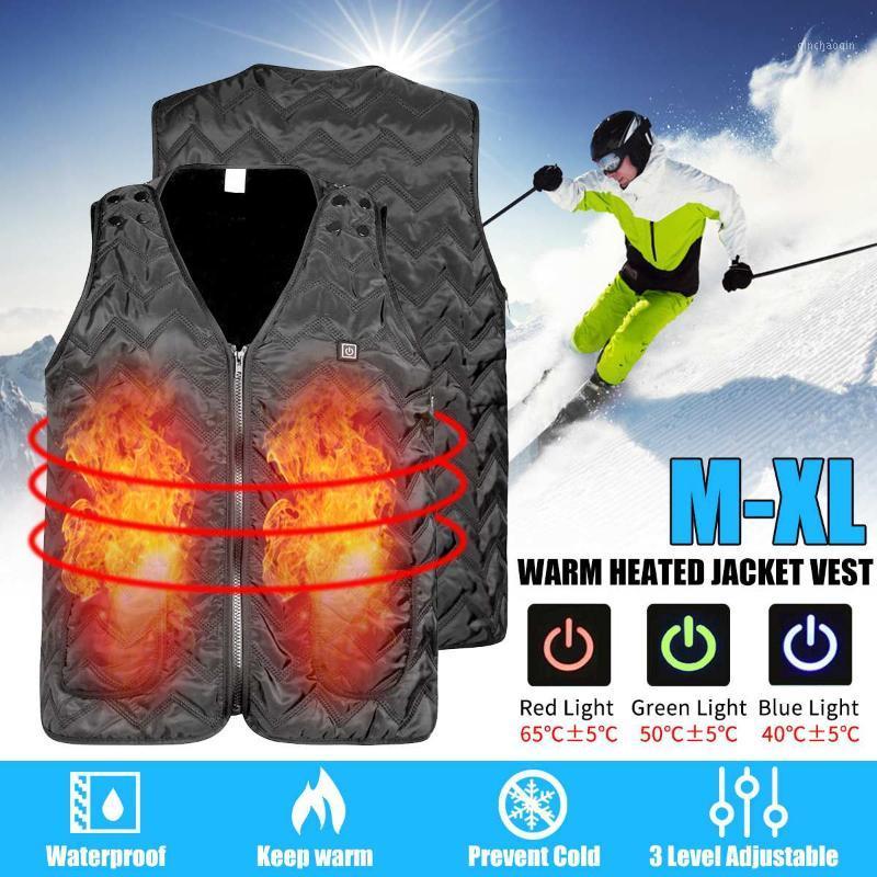 

Winter Outdoor Men Electric Heated Vest USB Heating Vest Winter Thermal Polyester Camping Hiking Warm Hunting Jacket1, As pic