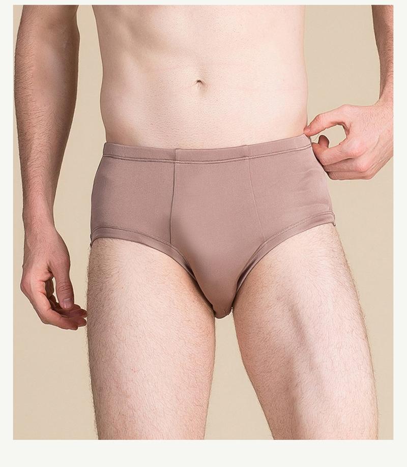 

Highly Comfortable Mens Silk Smooth Soft Sexy Gay Erotic Breathable Best Material Briefs Underwear, Black