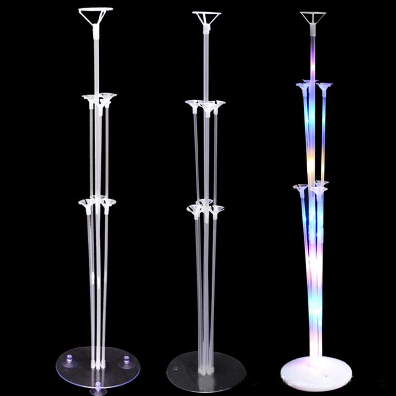 

Balloon Holder Stand with LED Light Long Sticks Self-assembly Transparent Kit 72XF