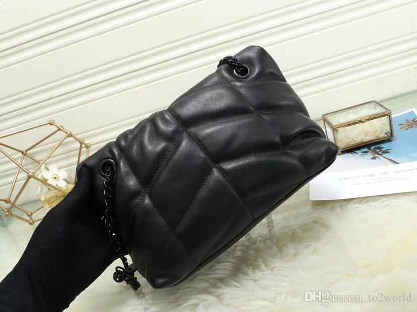 

Designer women handbag Original leather Shoulder Bags lou lou puffer quilting crossbody High High quality Lady Messenger Bag ysls wrx, Black