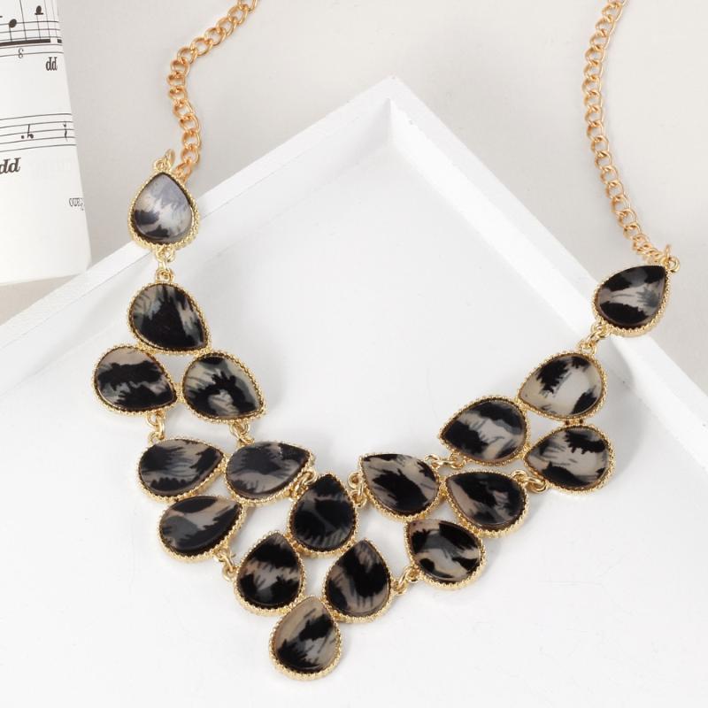 

2020 Fashion Power Gold Chain Statement Necklace & Pendants Vintage Leopard Drop Beads Collar Choker Necklace For Women Jewelry1