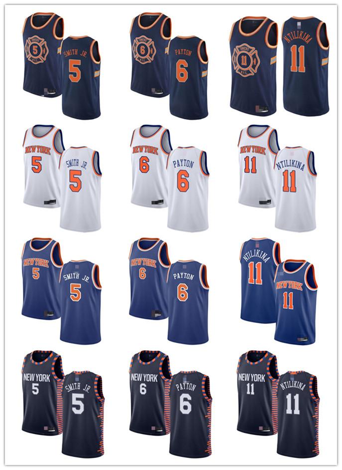 

MensÂ WomensÂ Youth New York Knicks 5 Dennis Smith Jr. 6 Elfrid Payton 11 Frank Ntilikina custom BasketballÂ Jerseys Blue white, Black;red