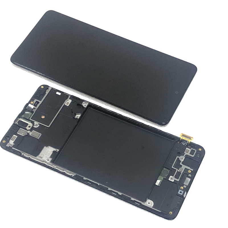 

LCD Display Digitizer For Samsung Galaxy A71 A715 A715F 6.7 Inch Incell Screen With Frame Replacement Parts Black