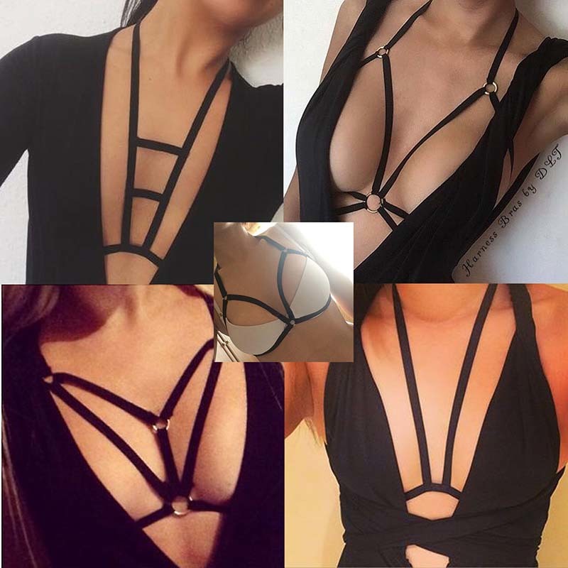 

Sexy lingerie hot bandage for women black clothes cup-free bra 2020 feminine summer exotic dress girl 8, Red