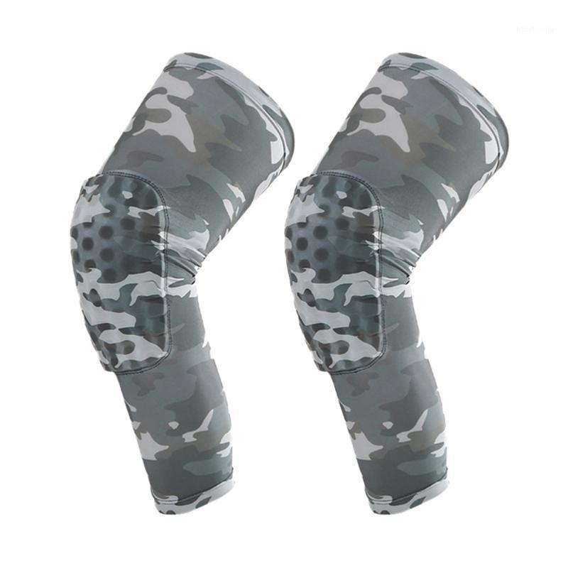 

2pcs Breathable Football Basketball Knee Pads Elastic Honeycomb Knee Brace Leg Sleeve Calf Compression Support Protection (1, Camouflage
