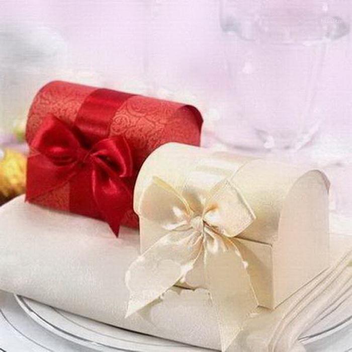 

Beige Favor Boxes Popular Wedding Treasure Chest Favor Boxes, Bridal Shower Chocolate Box 50pcs1