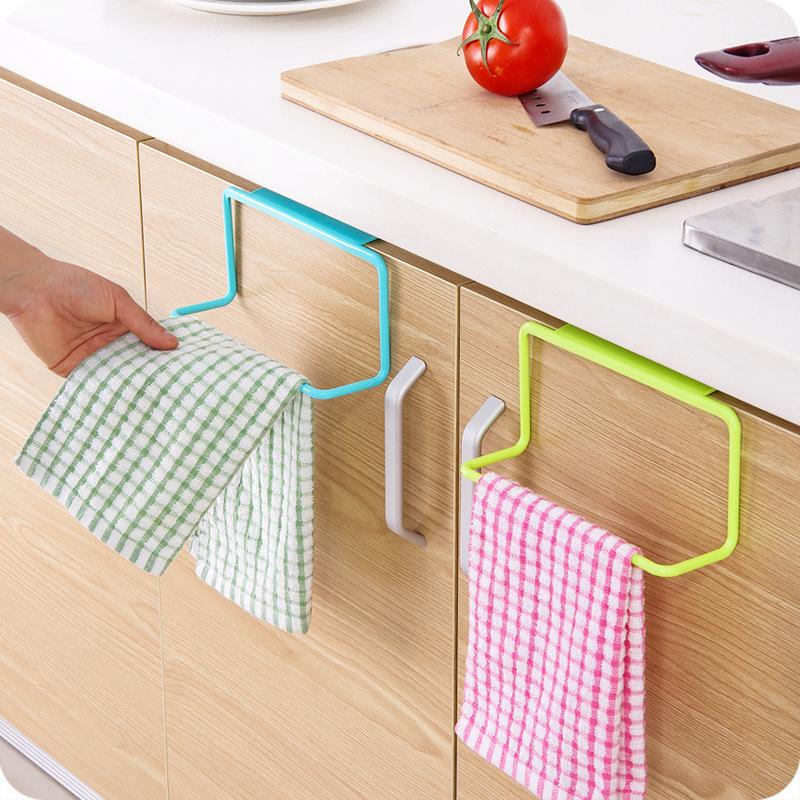 

Kitchen Organizer Towel Rack Hanging Holder Cupboard Cabinet Door Back Hanger Shelf Storage Rack Kitchen Supplies Accessories