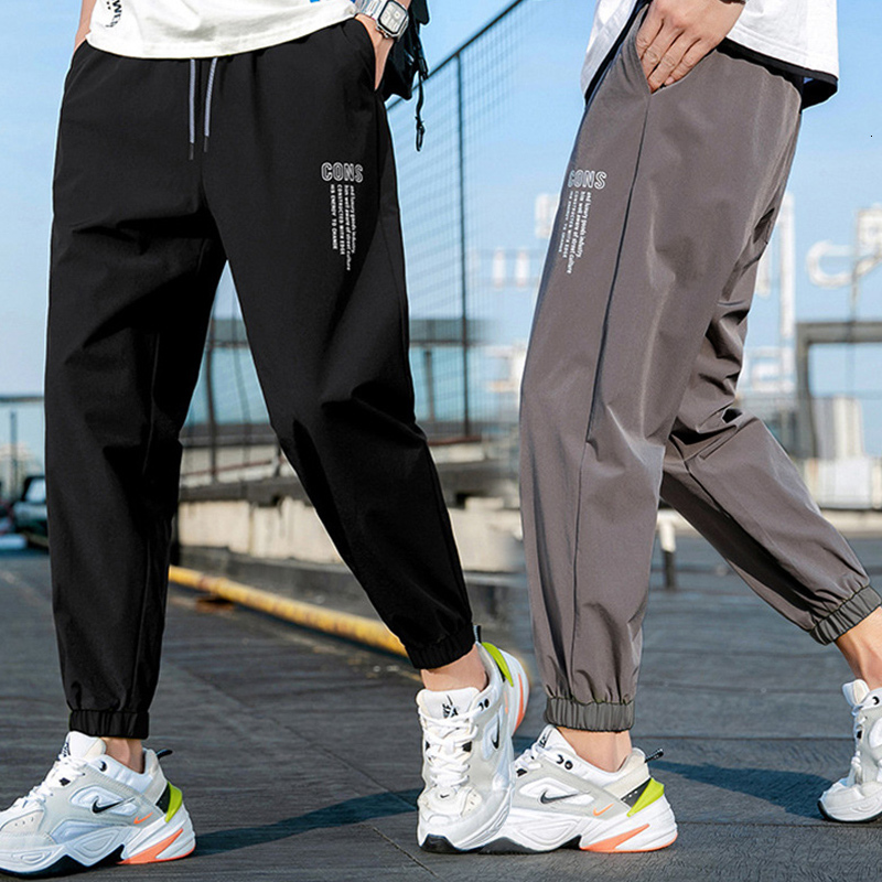 

2021 Pocket Harem Hip Pop Trousers Streetwear Sweatpants Hombre Male Casual Fashion Cargo Men Jogger Pants Kj2p, Black