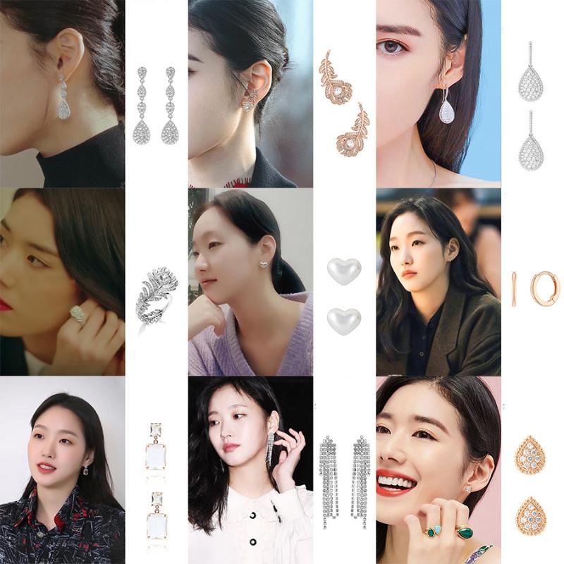 

Women's Earrings The King Korean TV Star Earrings For Women Dangle 2020 Fashion Drop Earing Modern Female Jewelry