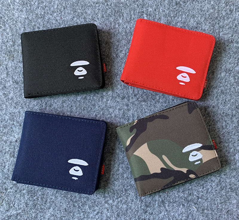 

AAPE ape short wallet fold in half, Aape wallet: red