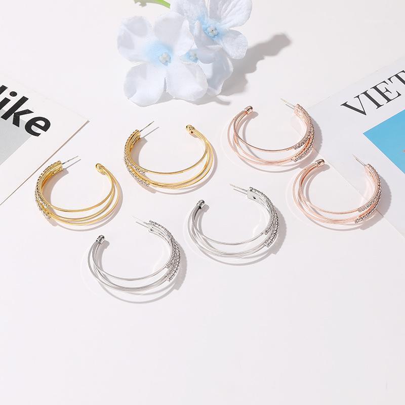

New fashion jewelry fashion versatile earrings female personality design multi - layer earrings C - ring1
