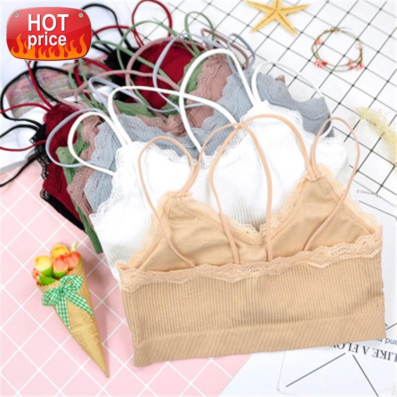 

Sports Bra For Fitness Women Yoga Top Solid Sling High Elastic Workout Wear Push Up Cotton  Girl Brassiere Sport Femme #5J5y, White