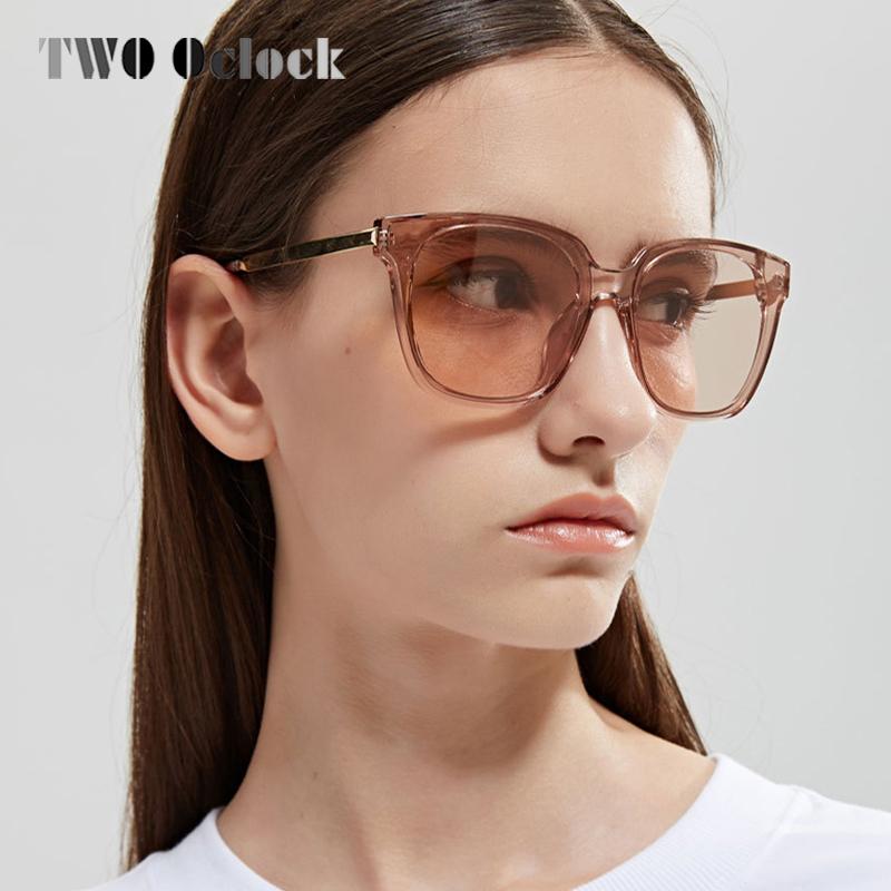 

TWO Oclock Vintage Square Sunglasses Women Retro Transparent Cloudy Sun Glasses UV400 Female All-Fit Eyewear Clear Shades 81309