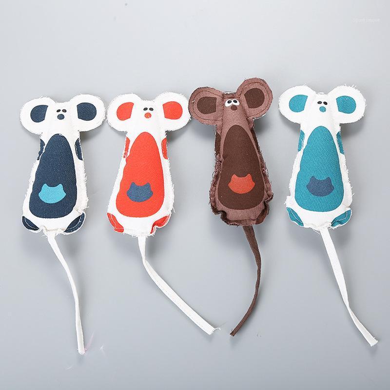 

2020 New Cat Toy Mouse Canvas Sound Toys Catmint Catnip Squeaky Pet Chew Interactive Toy for Cats Pet Animals1