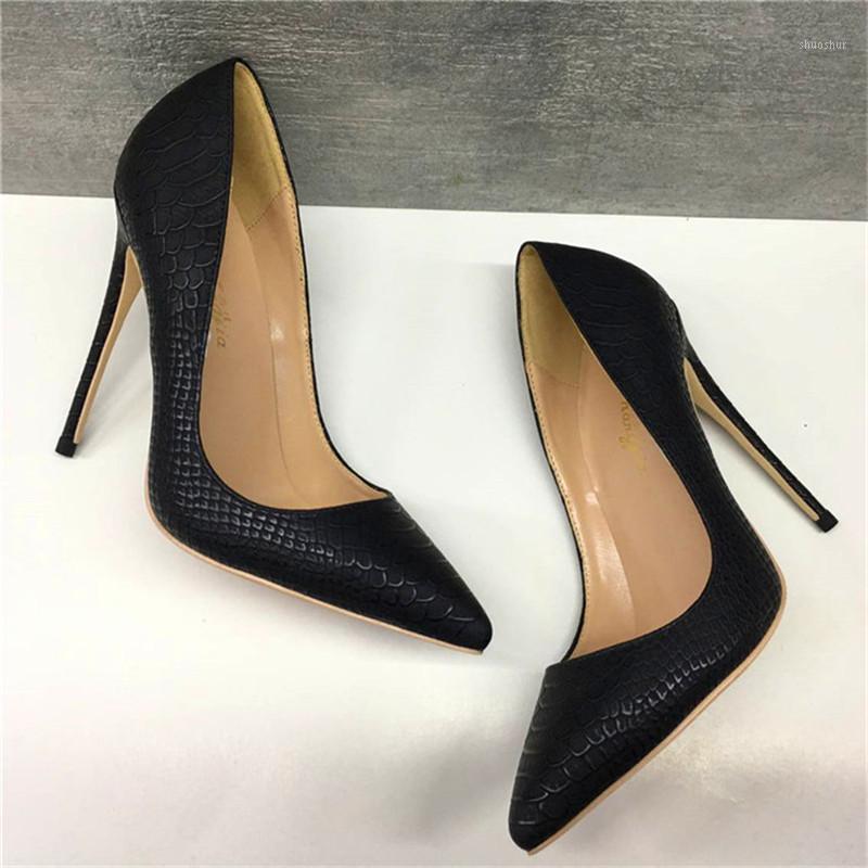 

Free shipping fashion women pumps Casual Black snake python printed pointed toe high heels shoes 12cm 10cm 8cm Stiletto heeled1, Black 10cm