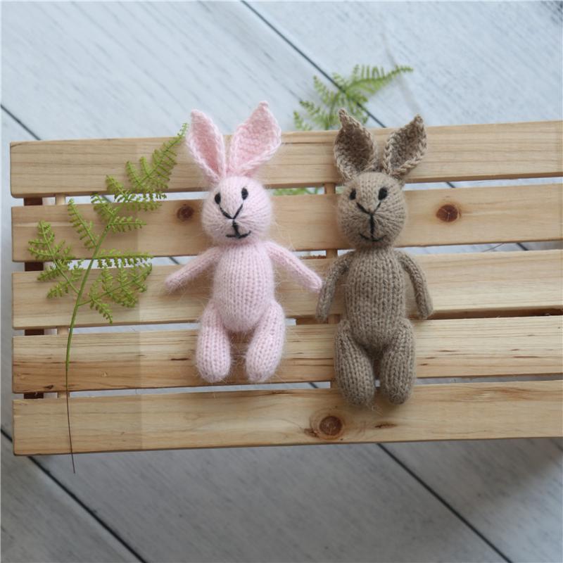 

Easter Knitted Toy Photography Props Stuffed Tiny Toy Crochet Newborn Baby Doll Gift Amigurumi Animal, As photo