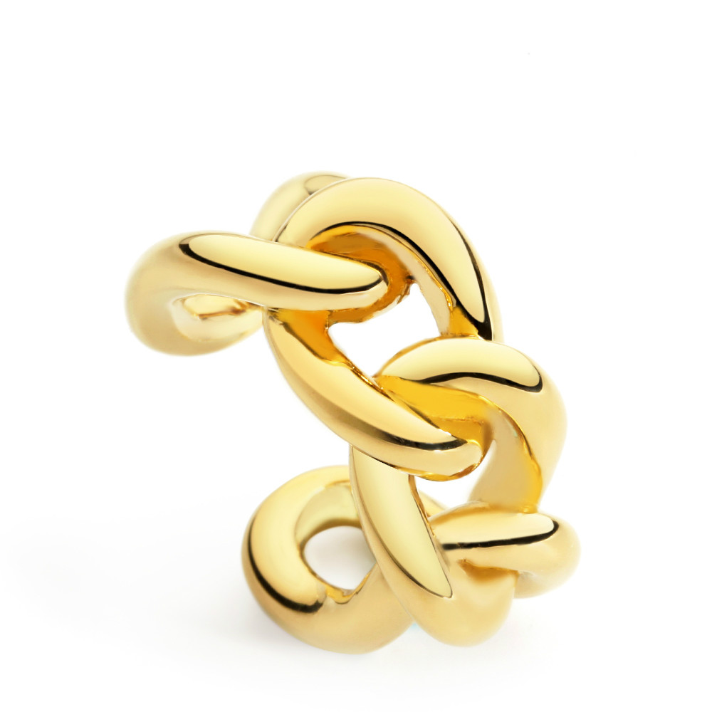

VAROLE Twisted Chain Link Rings Gold color Midi Ring Knuckle Rings For Women Jewelry Bagues Anillos pour femme