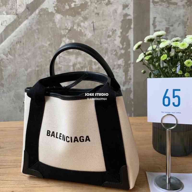 

Handbags Designer Balencaigas Cabas Printed Black and White Contrast Canvas Tote Handbag Beach Bag Shoulder Crossbody Bag