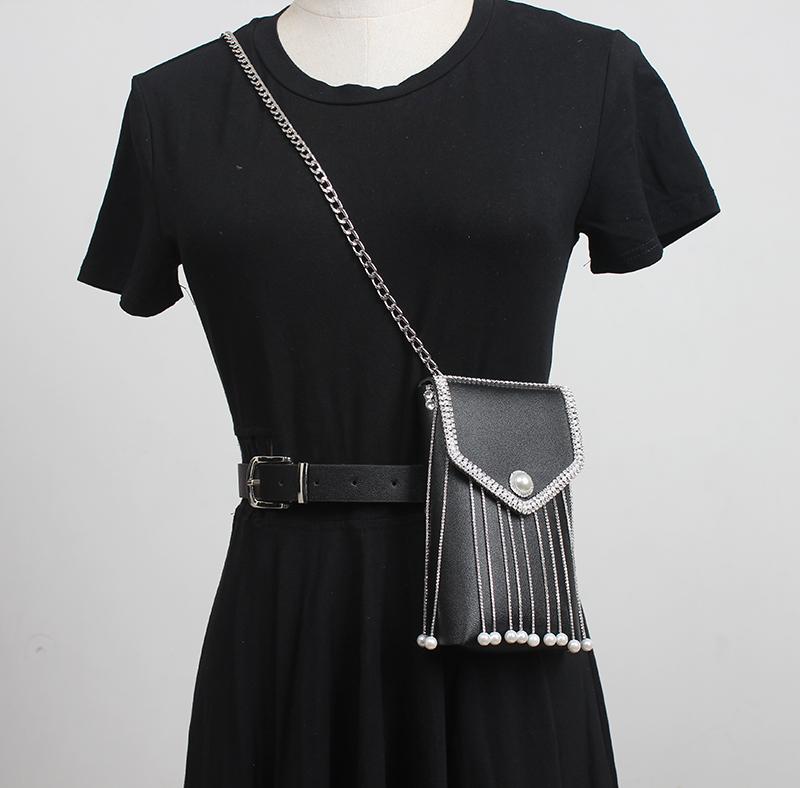 

Belts Women's Runway Fashion Black Pu Leather Tassel Bag Cummerbunds Female Dress Corsets Waistband Decoration Wide Belt R3416