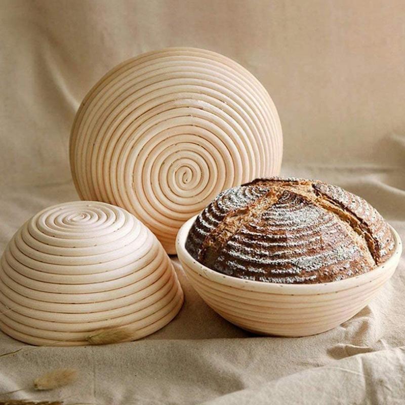 

Round Banneton Dough Rising Rattan Bread Proofing Baskets for Home Baking