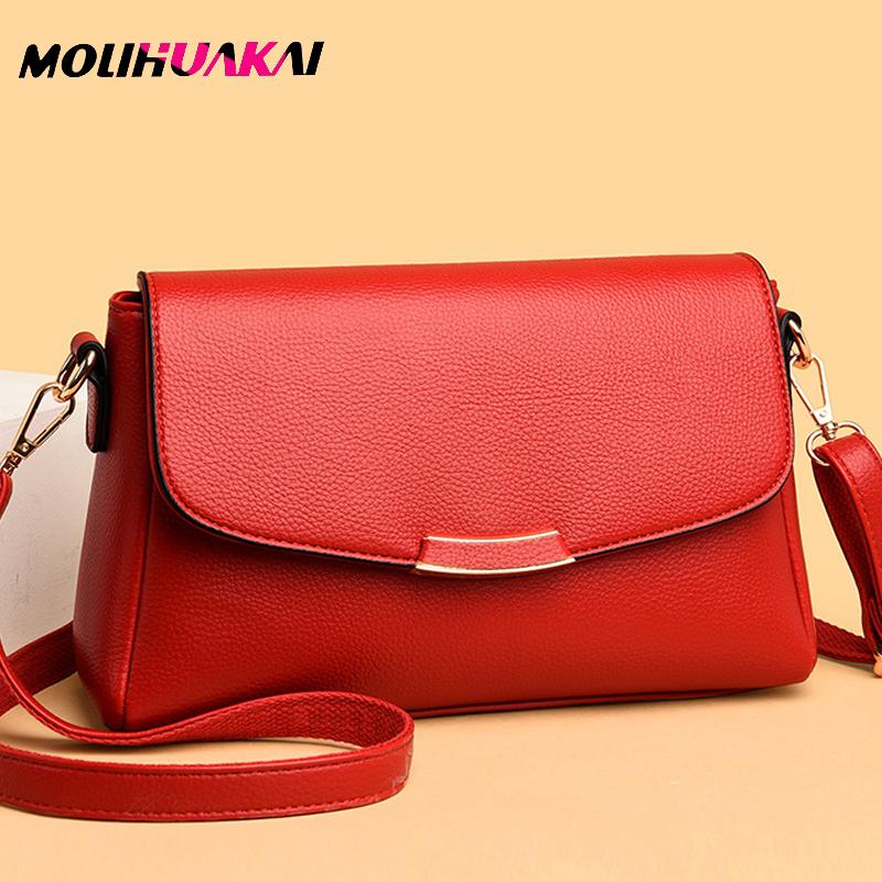 

High Quality PU Leather Handbag Luxury Shoulder Bags Lady Designer Brand Bag 2021 Fashion Casual One Shoulder Messenger Bag, Black